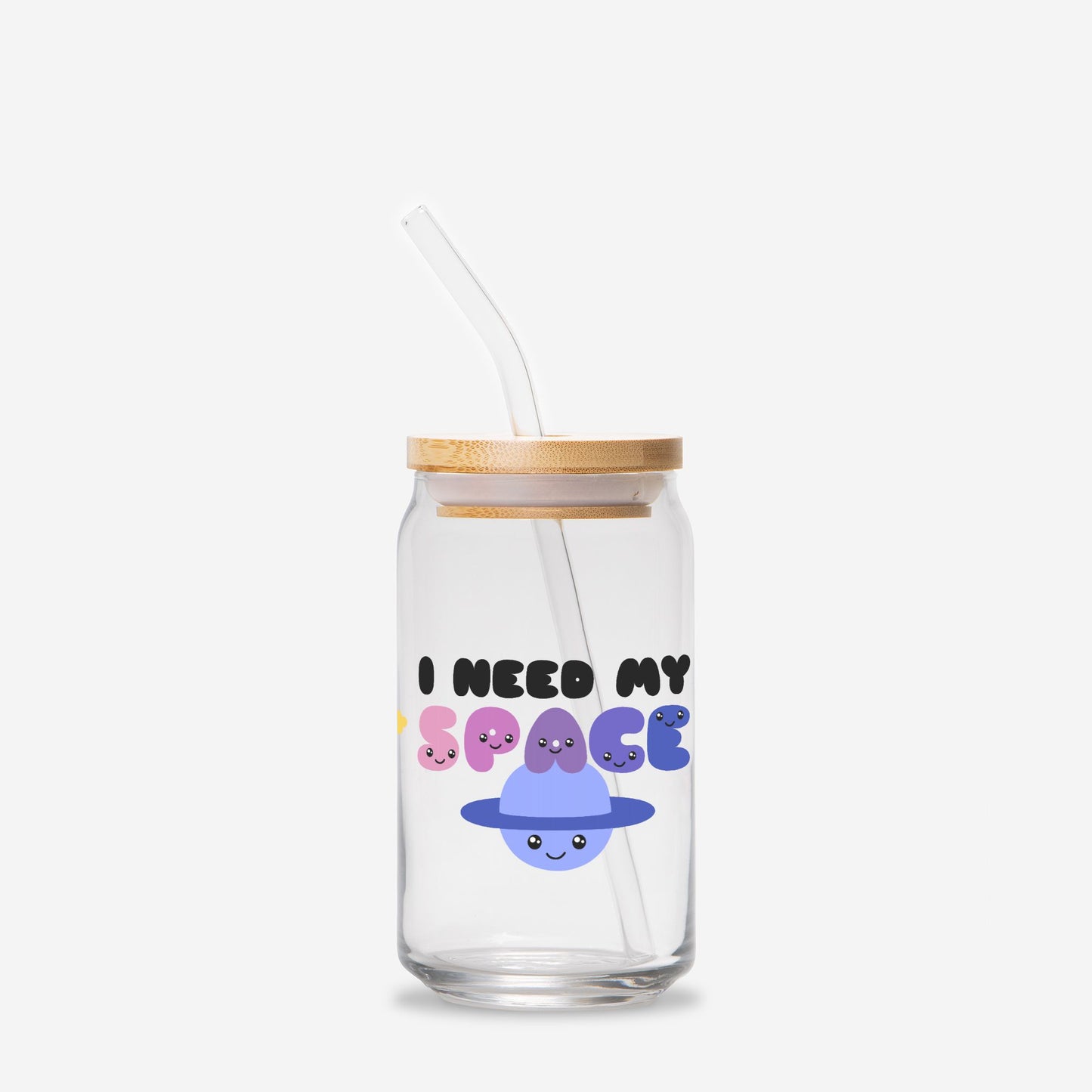 I Need My Space Glass Can 16oz