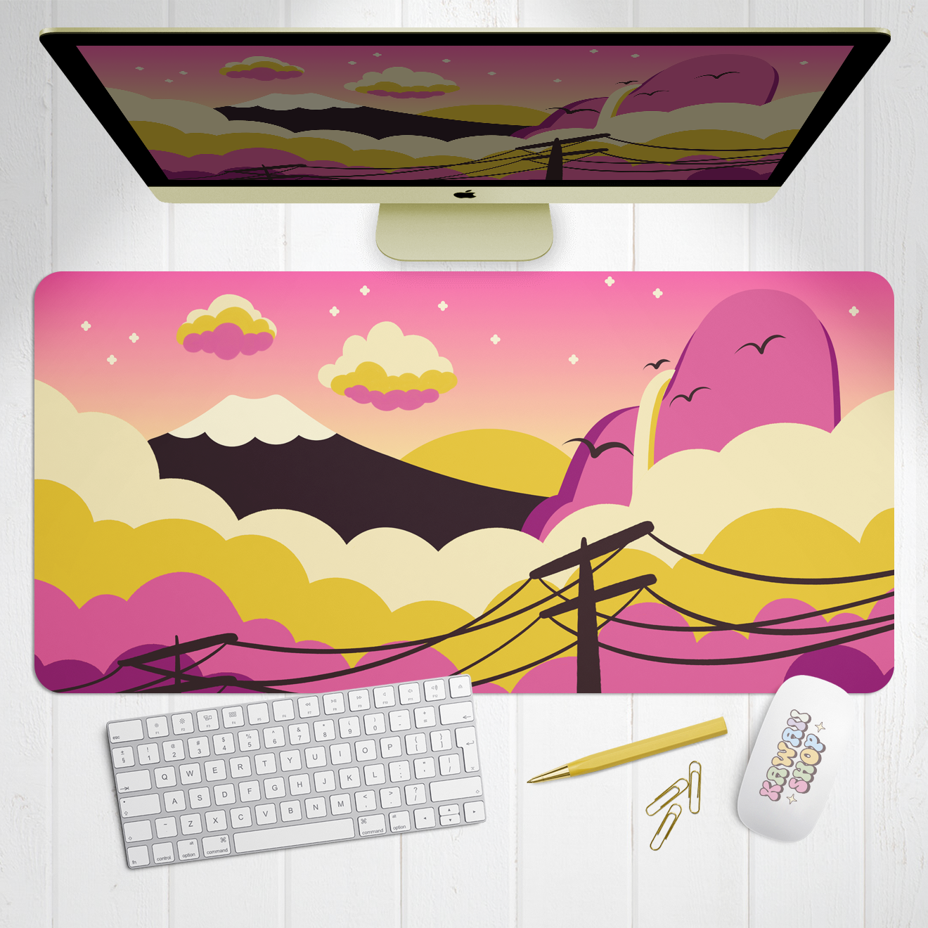 Arcane Sunset X-Large Desk Mat Gaming Mousepad 18x36"