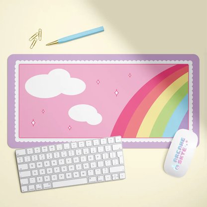 Kawaii Rainbow Desk Mat