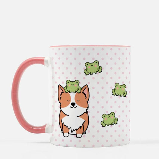 Frog & Corgi Friends Mug 11 oz.