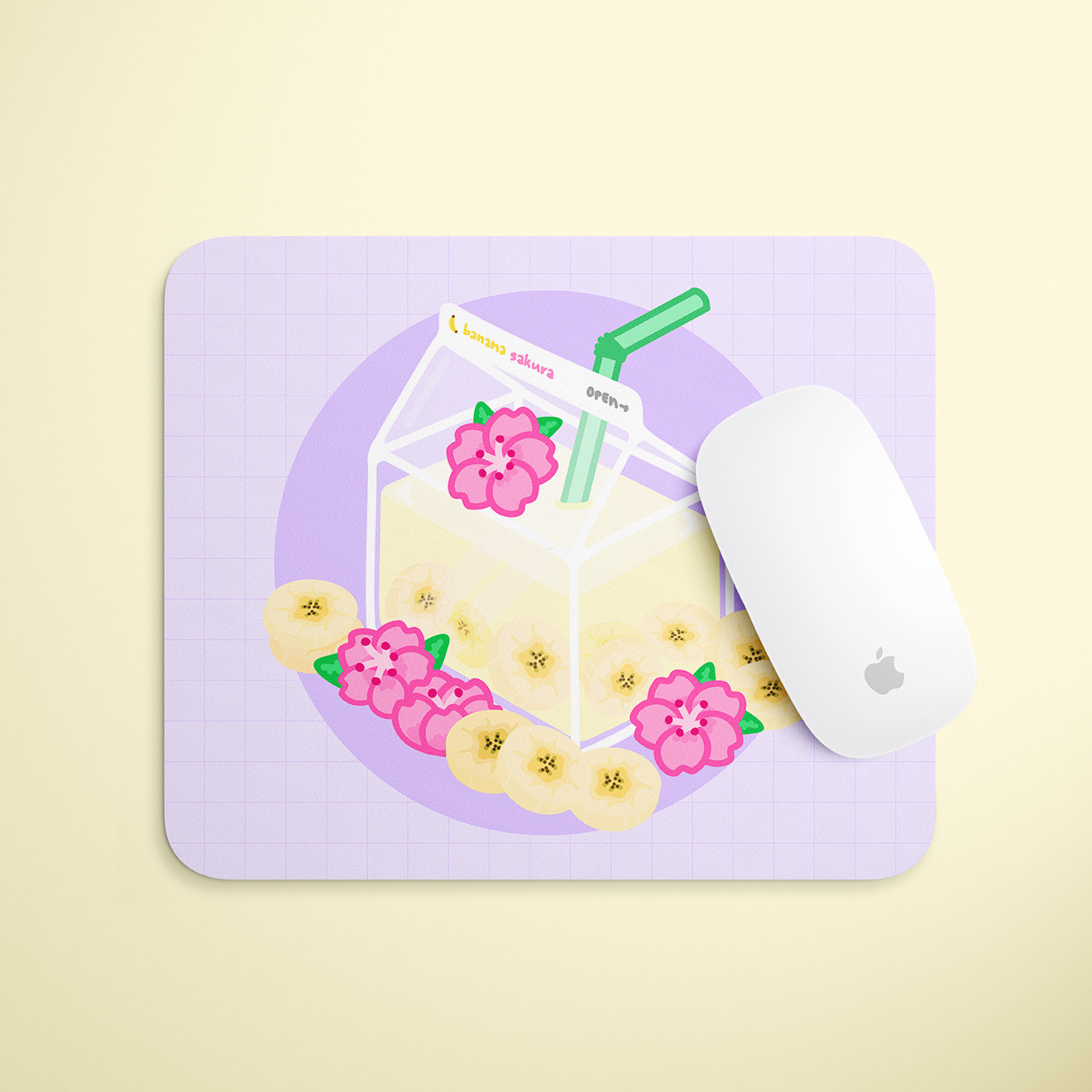 Banana Sakura Milk Mousepad