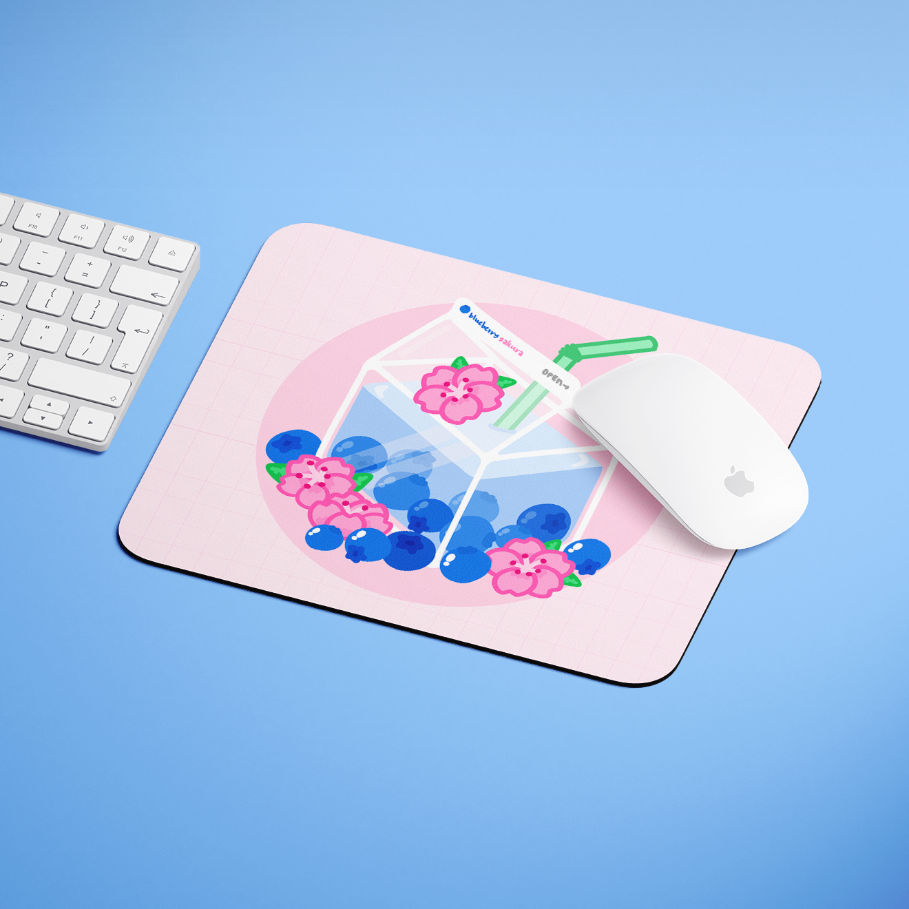 Blueberry Sakura Milk Mousepad