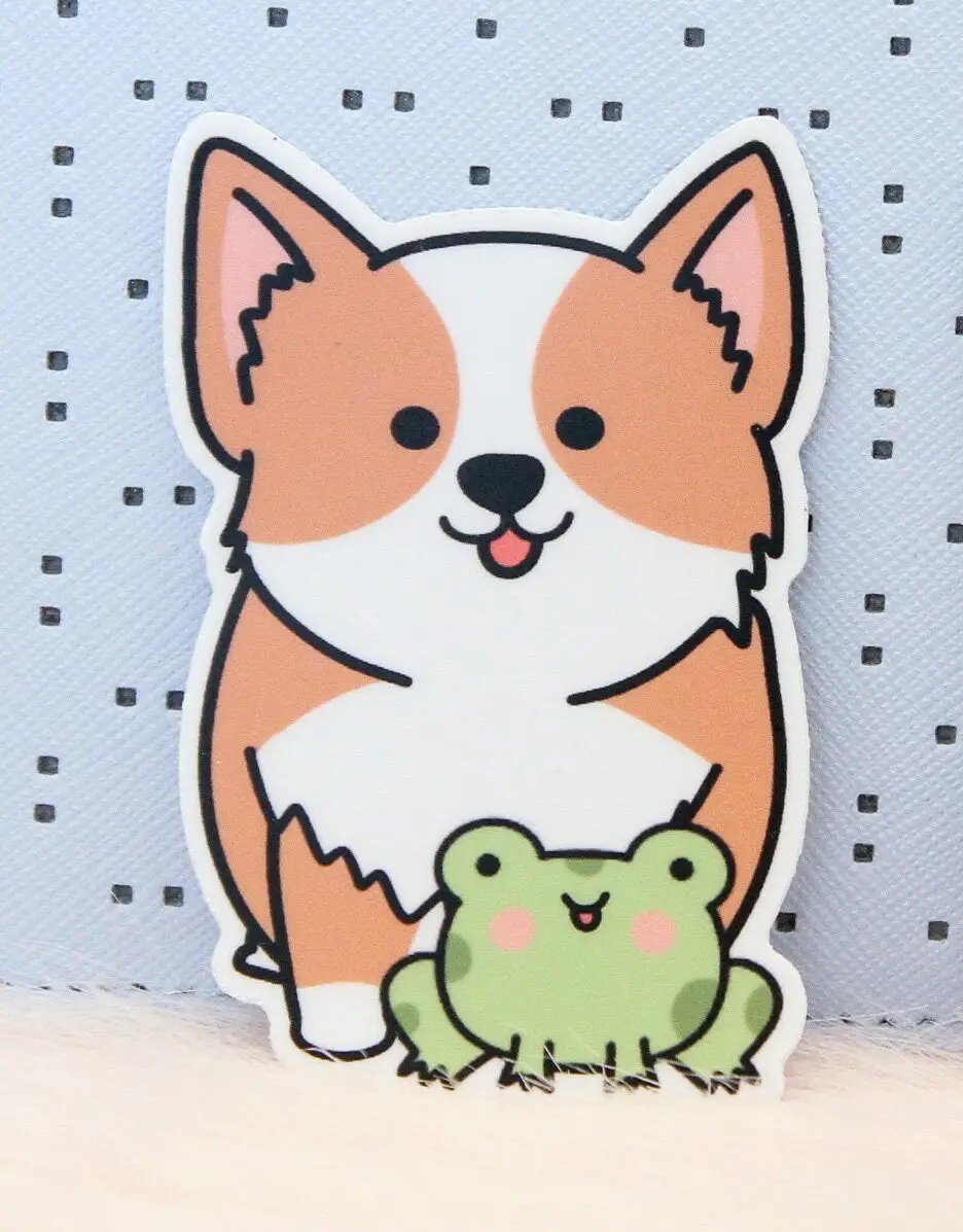 a card with a picture of a dog and a frog