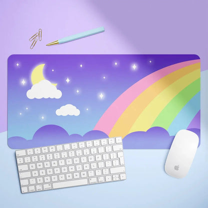 Nighttime Rainbow Desk Mat