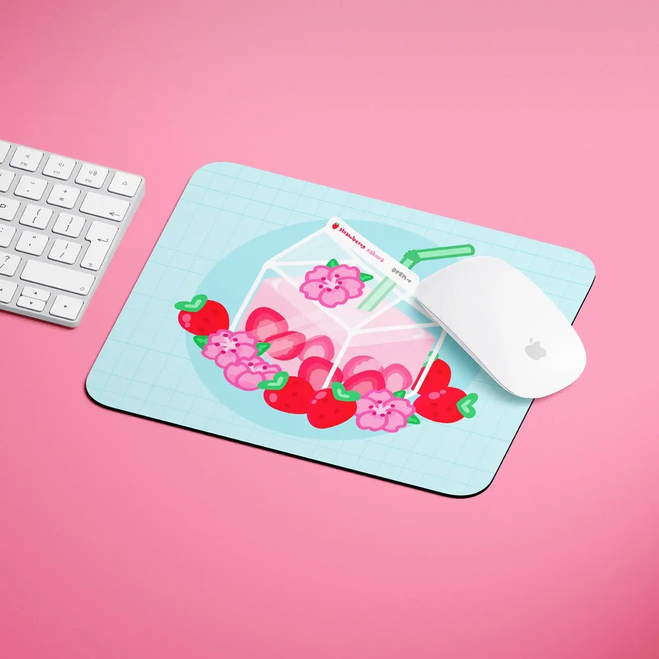 Strawberry Sakura Milk Mousepad