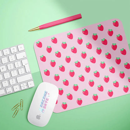 Pink Strawberries Mousepad