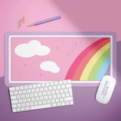 Kawaii Rainbow Desk Mat